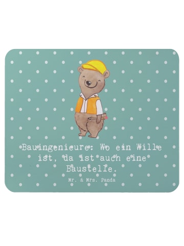 Mr. & Mrs. Panda Mouse Pad Bauingenieur Wille mit Spruch in Meeresbrise