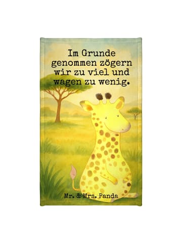 Mr. & Mrs. Panda Handtuch Giraffe Zufrieden Design mit Spruch in Weiß