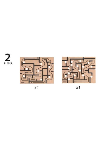 Brio Aktionsspiel BRIO Games - Labyrinth Ersatzplatten, 2 Teile Ab 6 Jahre in bunt