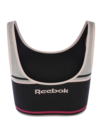 Reebok Bustier Kerys Seamless in schwarz grau