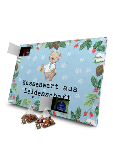 Mr. & Mrs. Panda Adventskalender Kassenwart Leidenschaft mit Spruch in Eisblau