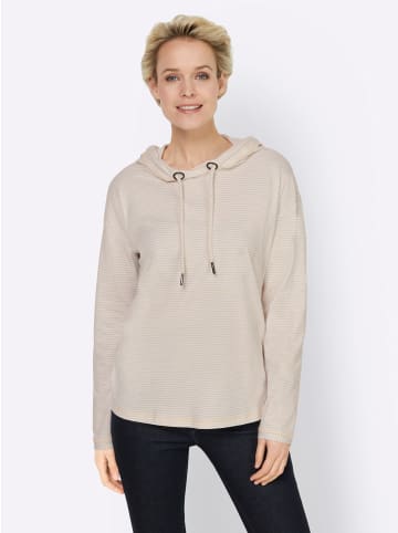 Heine Kapuzenshirt in sand-weiß-bedruckt