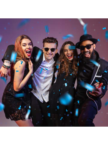 relaxdays 5 x Party Popper in Blau - 40 cm