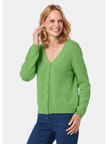 GOLDNER Kurzgröße:  Cardigan Cardigan in gras