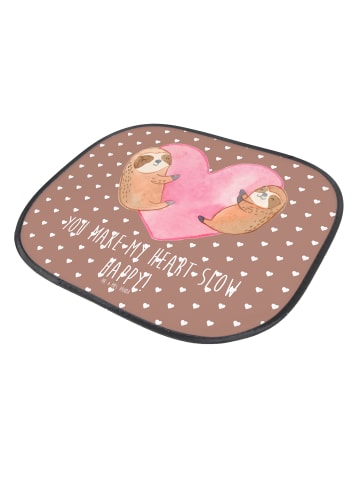 Mr. & Mrs. Panda saugnapf sonnenschutz Faultiere Herz mit Spruch in Braun Pastell