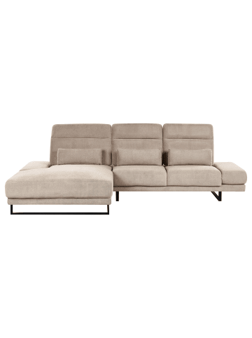 Beliani Ecksofa IKAST in Beige/Schwarz - (W) 320 x (H) 105 x (L) 214 cm