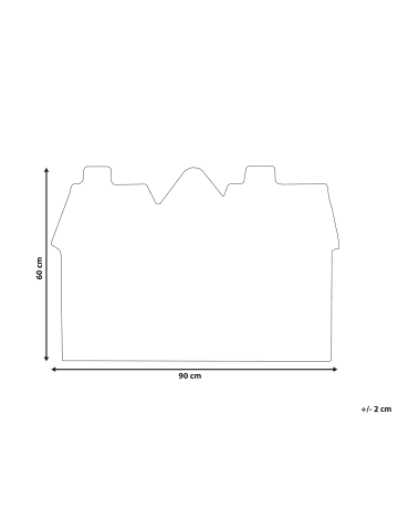 Beliani Fußmatte MUHIKAP in /Weiß - (W) 60 x (L) 90 cm