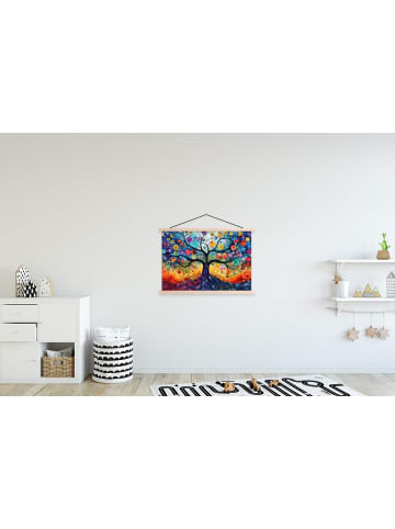 MuchoWow Lehrtafel / Wandbehang Blau
