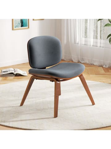 COSTWAY Moderner Akzentstuhl in Anthrazit