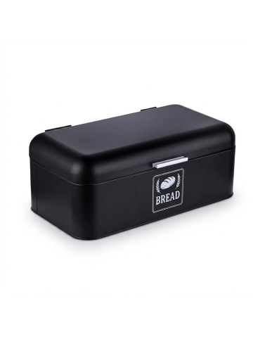 relaxdays Brotkasten in Schwarz – (B)42 x (H)17 x (T)24 cm