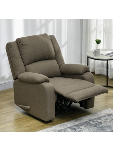 HOMCOM Relaxsessel-90L x 96B x 98H cm-Braun
