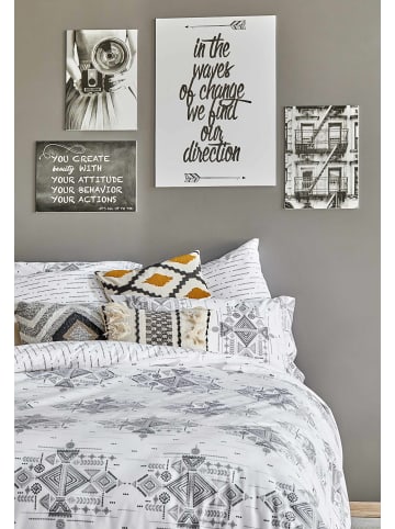 BELLA MAISON Bettwäsche-Set (2-tlg.) Andy in weiss-grau