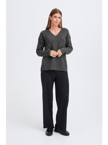 Oxmo V-Ausschnitt-Pullover OXISELMA in Grau