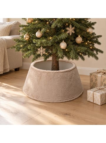 Home&Styling Collection Fellteppich unter den Weihnachtsbaum in Beige, (B) 55 x (H) 23 x (L) 55 cm