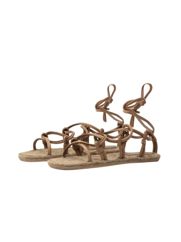 IZIA Damen Sandalen Aus Leder in Kamel