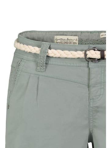 Eight2Nine Shorts Gürtel Eingrifftaschen Regular Fit Zip-Fly in Grün-2