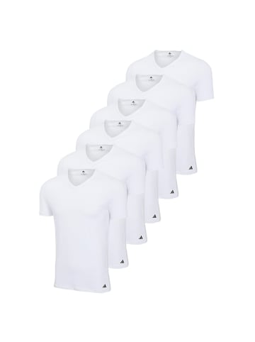 adidas T-Shirt 6er Pack in Weiß