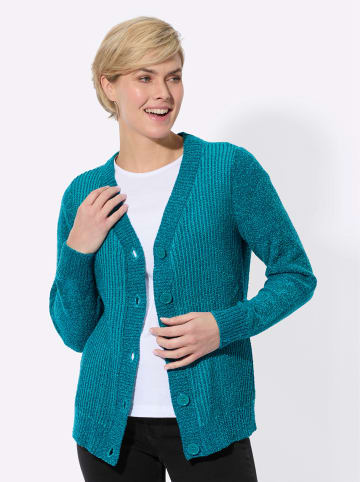 WITT WEIDEN Strickjacke in aquapetrol-türkis-meliert