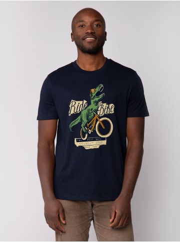 wat? Apparel T-Shirt T-Rex Fahrrad in Dunkelblau