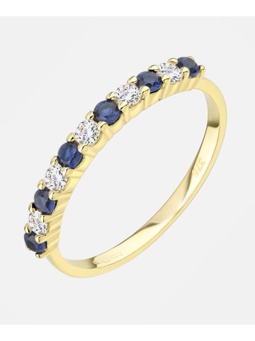Vanlere Eternity-Ring aus 375 Gelbgold mit Zirkonia mit Saphir