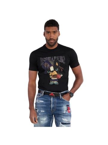 Dsquared2 Ciros Game Time T-Shirt Schwarz Herren