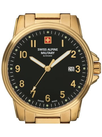 Swiss Alpine Military by Grovana Analoguhr für Herren in gold