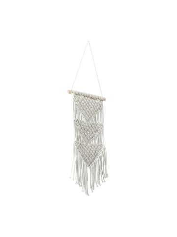 relaxdays Makramee Wandbehang in Creme - (B)25,5 x (H)70 cm