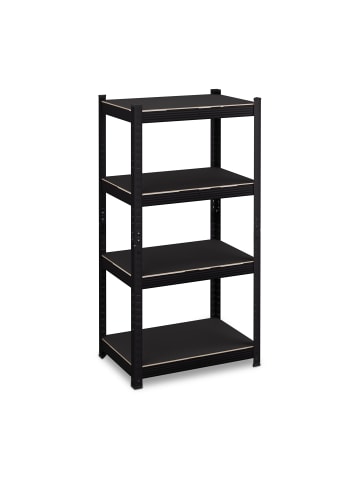 relaxdays Schwerlastregal in Schwarz - (B)60 x (H)120 x (T)40 cm
