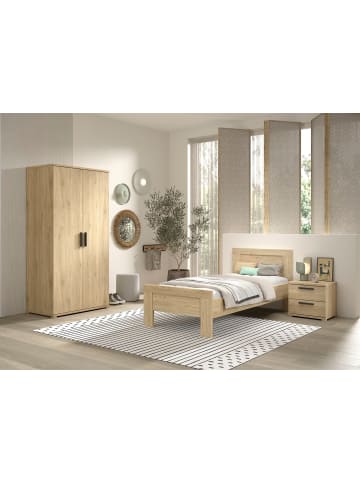 58 aufm Kessel JUGENDZIMMER Set Keelia Eiche Melamin 3tlg Möbel