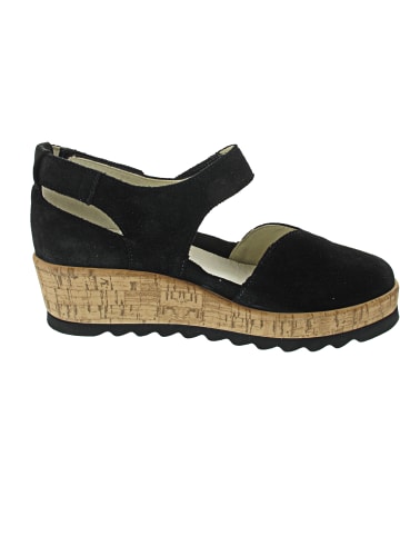 WALDLÄUFER H-Wiebke Keilsandalette Schwarz