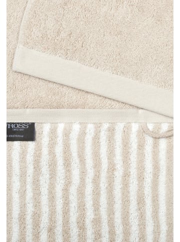 Ross 4 X Handtuch 2 X Duschtuch im Set Doubleface Stripes in Beige