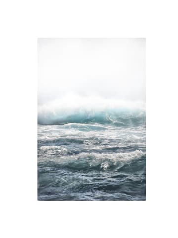 WALLART Leinwandbild - Große Welle Hawaii in Blau
