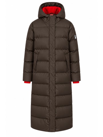 Derbe Wintermantel Interholm in coffee bean/high risk red