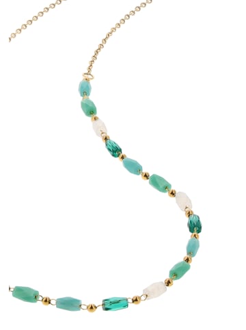 IZIA Women Chain Necklace in Gold Turquoise