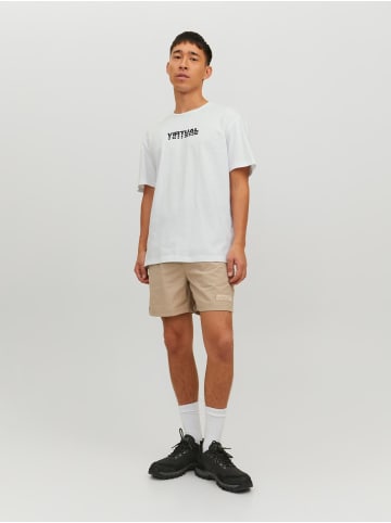 Jack & Jones Print T-Shirt Grafik Design Kurzarm JCODIGIT in Weiß
