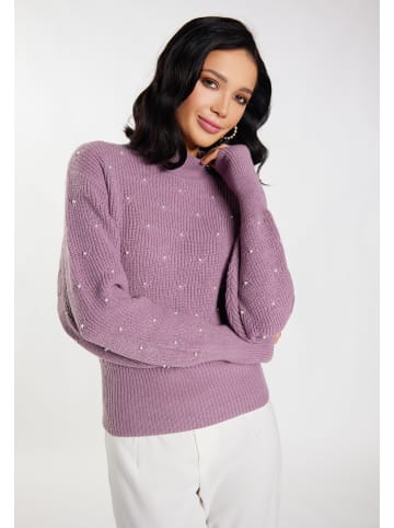 faina Strickpullover Mit Perlen in Mauve