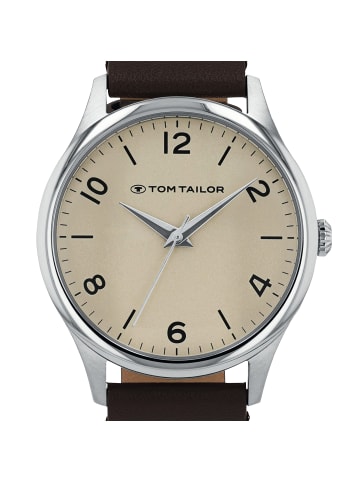 Tom Tailor Quarzuhr Edelstahl in Braun