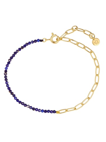 Glanzstücke München Armband aus Sterling Silber mit Lapislazuli in gelbgold