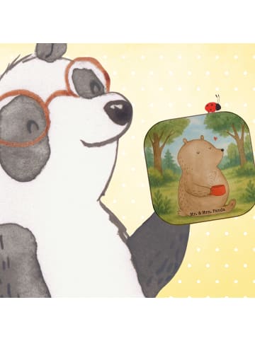 Mr. & Mrs. Panda Tischschoner Bär Kaffee Design ohne Spruch in Weiß