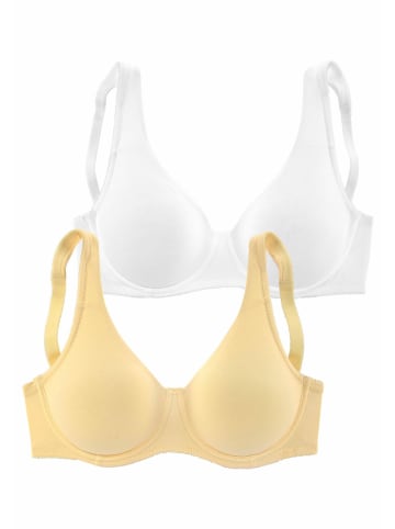 PETITE FLEUR petite fleur Minimizer-BH in gelb+weiß