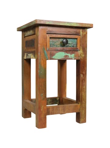 FineBuy Beistelltisch in Bunt / Mango / 30x30x50