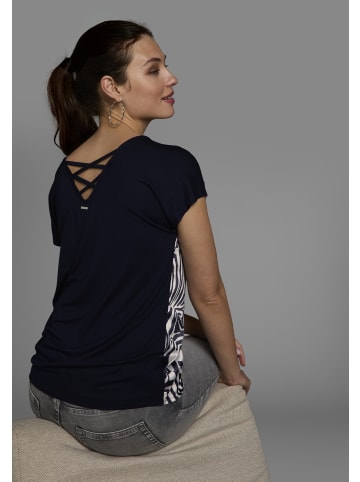 Laura Scott Shirtbluse in weiß-navy-animal