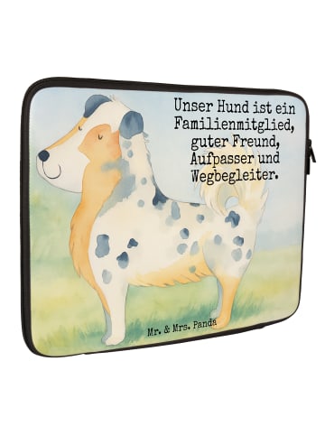 Mr. & Mrs. Panda Laptoptasche Hund Australien Shepherd Design mi... in Weiß