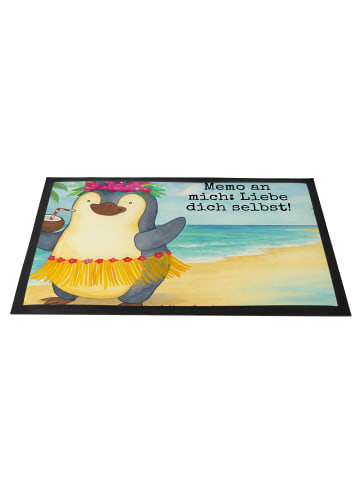 Mr. & Mrs. Panda Vorleger Pinguin Kokosnuss Design mit Spruch in Weiß