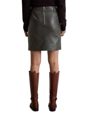 Marc O'Polo Leder-Minirock regular in dark coffee