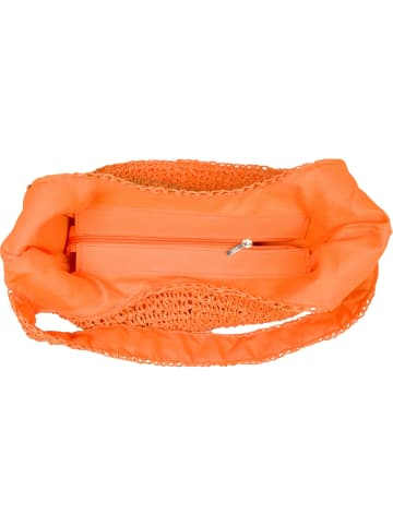 styleBREAKER Papierstroh Beuteltasche in Orange