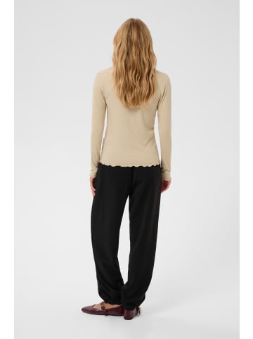 Cream Langarm-Shirt CRRibba Slim fit in Oatmeal