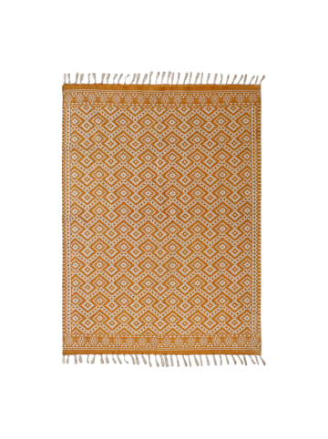 home24 Kurzflorteppich Chevron in Orange