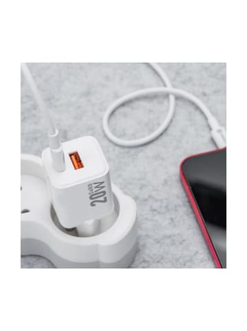 Wisam FORCELL GaN Ladegerät 20W USB-C/A PD QC Weiß