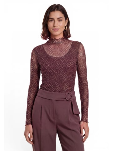 Zero  Mesh-Shirt mit Muster in Grey/Brown